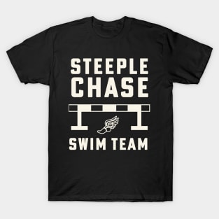 Steeplechase Swim Team Funny Track and Field T-Shirt